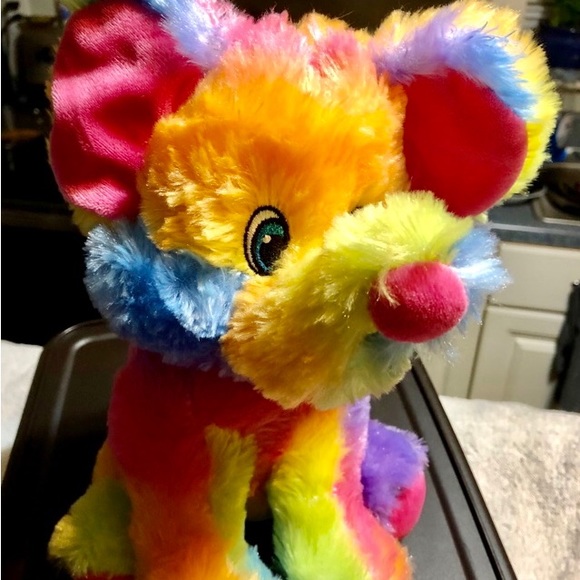 Multi Color Plush Baby Elephant - Picture 1 of 6